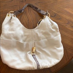 Leather Michael Kors bag with Snakeskin Accents